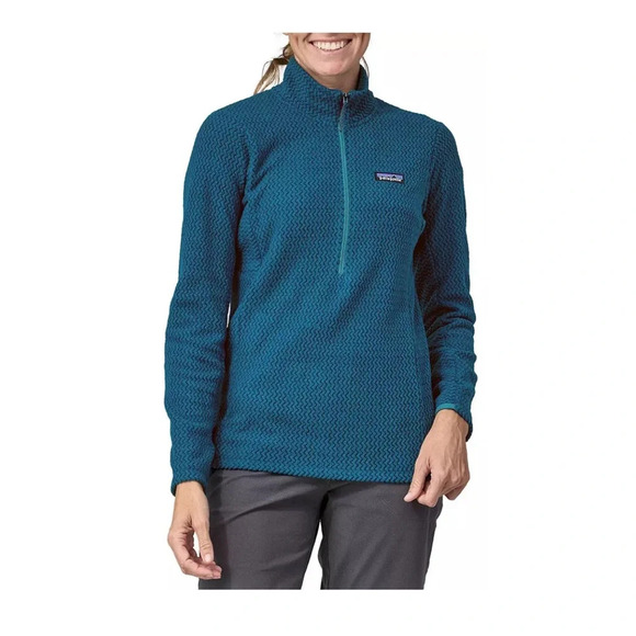 Patagonia Women's Large R1 Air 1/2-Zip Pullover Lagom Blue Jacket NWT Half Zip - Picture 9 of 12